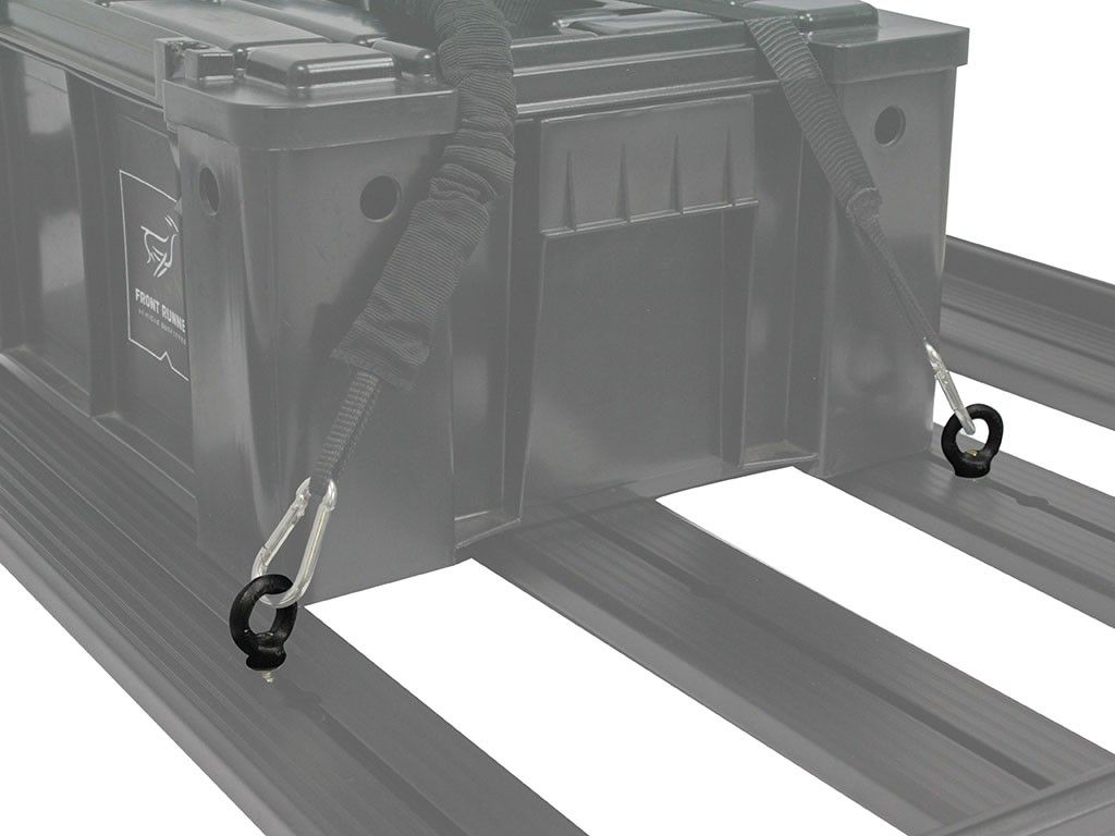 Black Steel Tie Down Rings for Slimline II Roof Rack